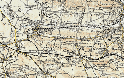 Old map of Stormy Down in 1900-1901