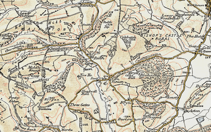 Old map of Cefn Einion in 1902-1903