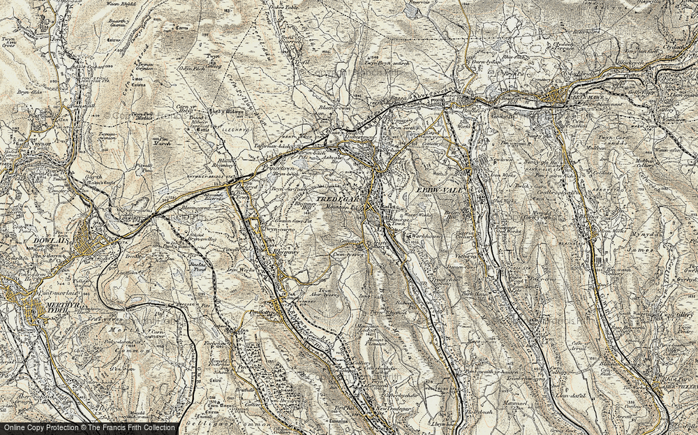 Old Map of Cefn Golau, 1899-1900 in 1899-1900