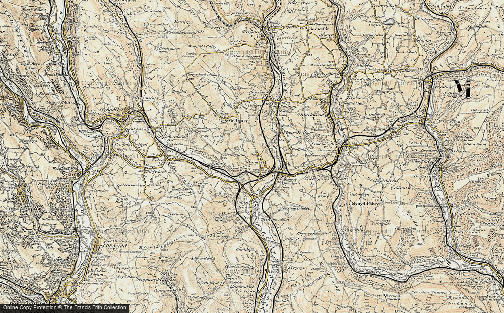Old Map of Cefn Hengoed, 1899-1900 in 1899-1900