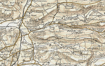 Old map of Cefn Llwyd in 1901-1903