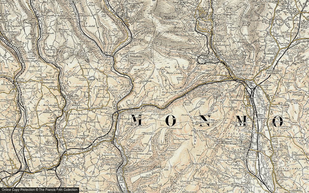 Old Map of Cefn-y-Crib, 1899-1900 in 1899-1900