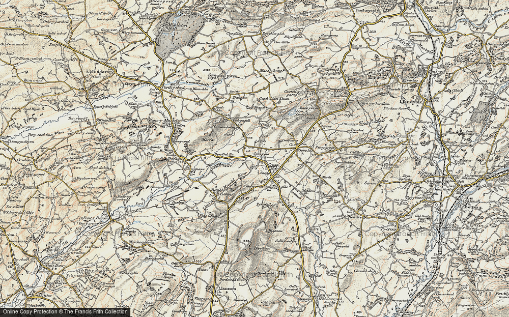 Old Map of Cefneithin, 1900-1901 in 1900-1901