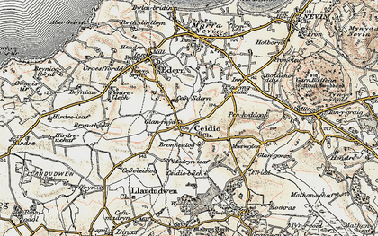 Old map of Cefn Leisiog in 1903