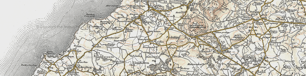 Old map of Ceidio in 1903