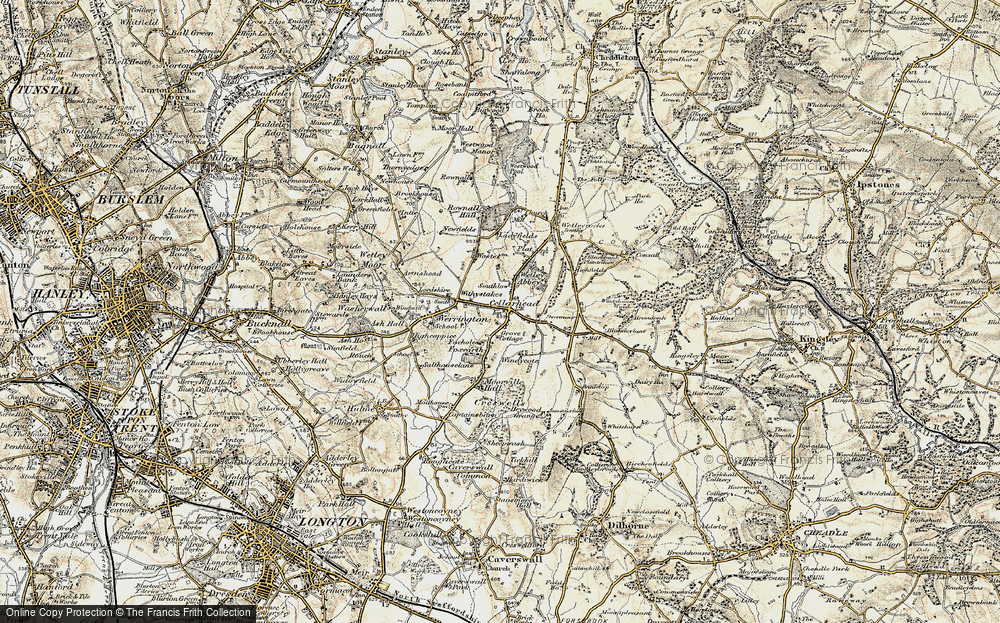 Historic Ordnance Survey Map of Cellarhead, 1902