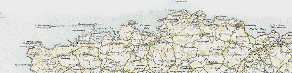 Old map of Cemaes in 1903-1910