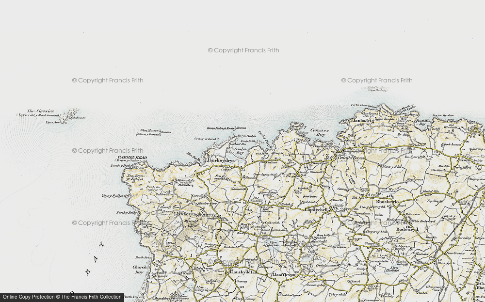 Old Map of Cemlyn Bay, 1903-1910 in 1903-1910