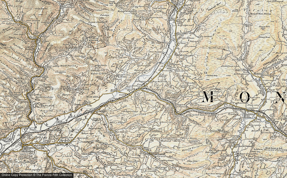 Old Map of Cemmaes Road, 1902-1903 in 1902-1903