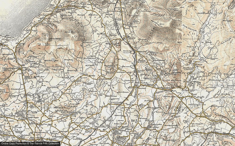 Old Map of Historic Map covering Brychyni in 1903