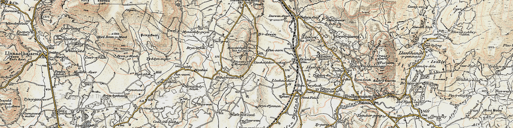 Old map of Brychyni in 1903