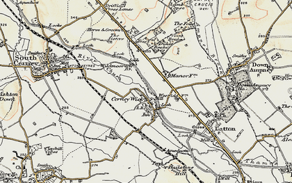 Old map of Cerney Wick in 1898-1899
