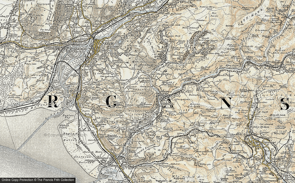 Old Map of Cerrig Llwydion, 1900-1901 in 1900-1901