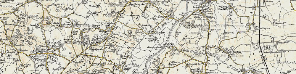 Old map of Chaceley in 1899-1900