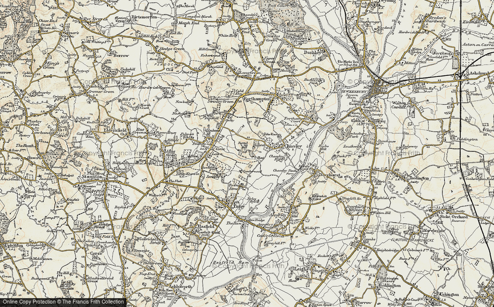 Old Map of Chaceley Hole, 1899-1900 in 1899-1900