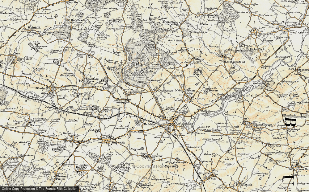 Old Map of Chackmore, 1898-1901 in 1898-1901