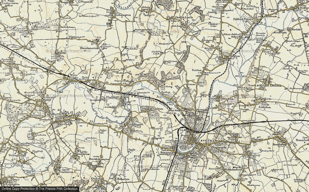 Old Map of Chadbury, 1899-1901 in 1899-1901