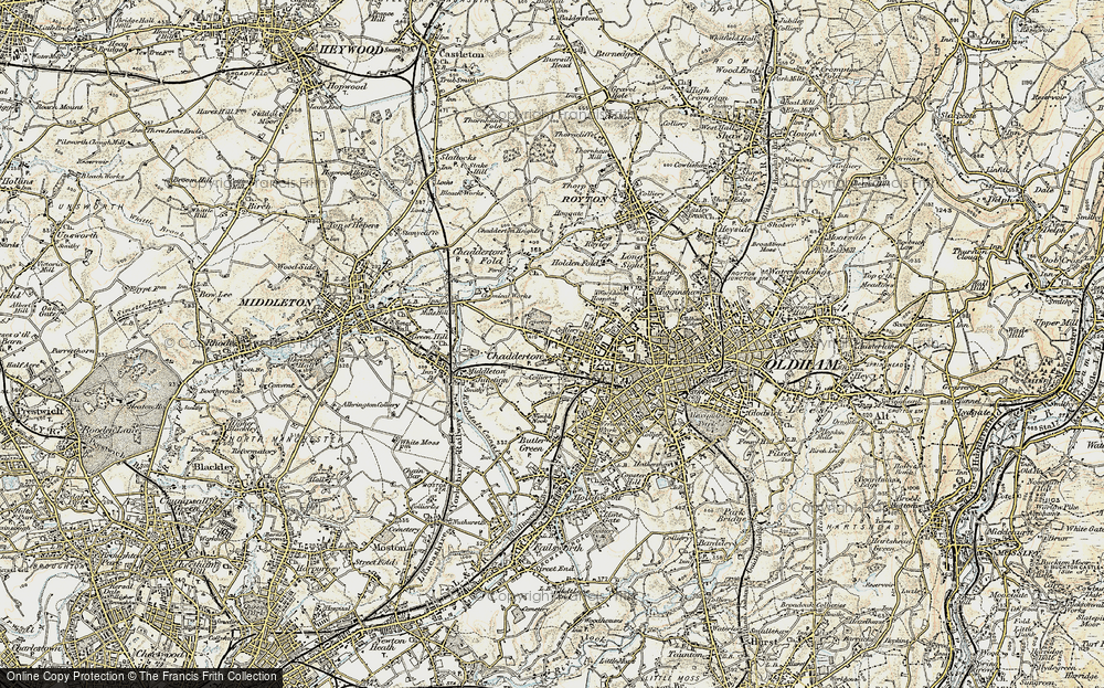 Old Map of Chadderton, 1903 in 1903