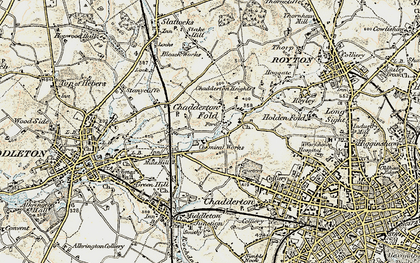 Old map of Chadderton Fold in 1903