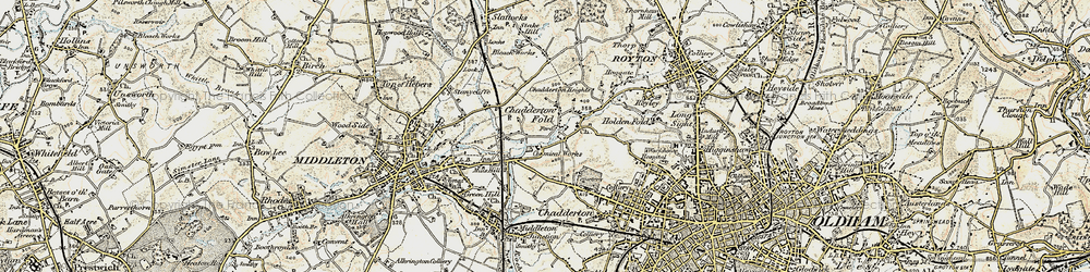 Old map of Chadderton Fold in 1903