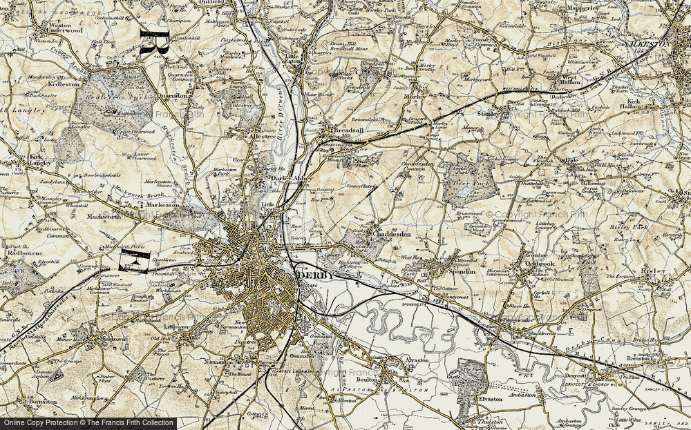 Old Map of Chaddesden, 1902-1903 in 1902-1903