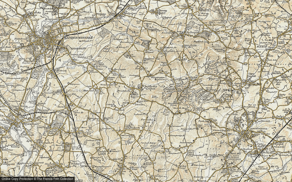 Old Map of Chaddesley Corbett, 1901-1902 in 1901-1902