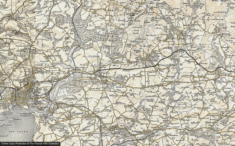 Old Map of Chaddlewood, 1899-1900 in 1899-1900