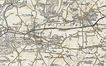 Old map of Chaddlewood in 1899-1900