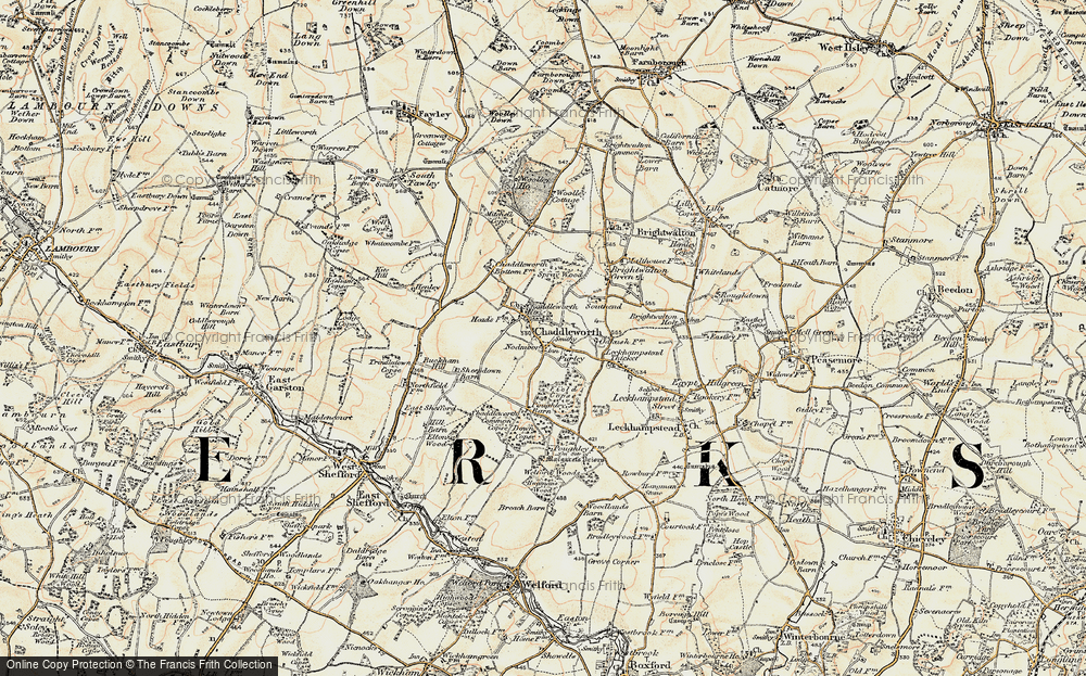 Old Map of Chaddleworth, 1897-1900 in 1897-1900
