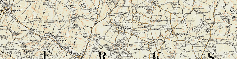 Old map of Chaddleworth in 1897-1900