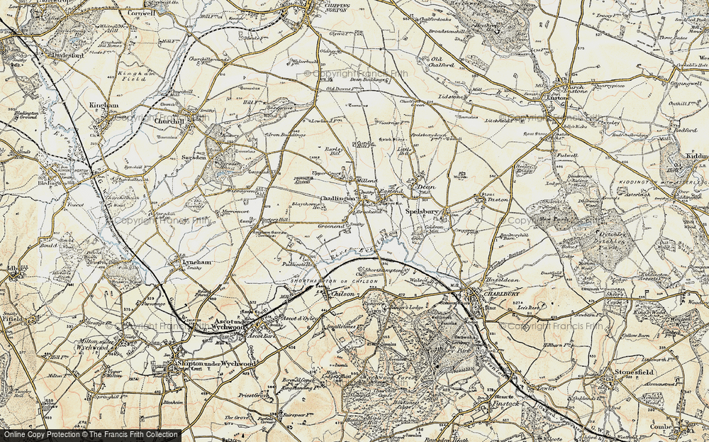 Old Map of Chadlington, 1898-1899 in 1898-1899