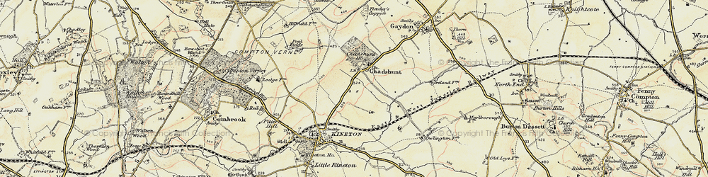 Old map of Chadshunt in 1898-1901