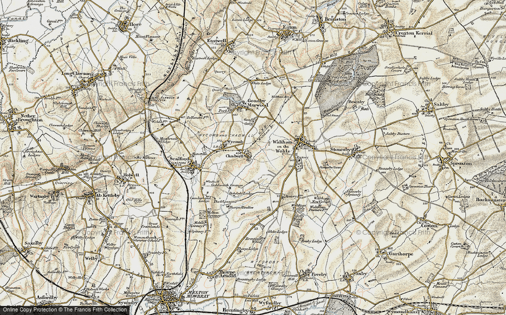 Old Map of Chadwell, 1901-1903 in 1901-1903