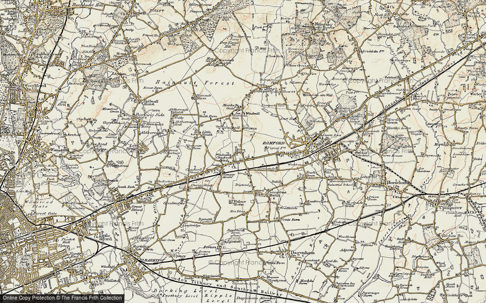 Old Map of Chadwell Heath, 1897-1898 in 1897-1898