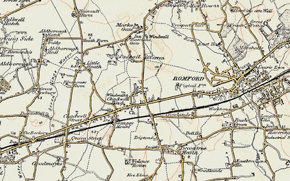 Old map of Chadwell Heath in 1897-1898