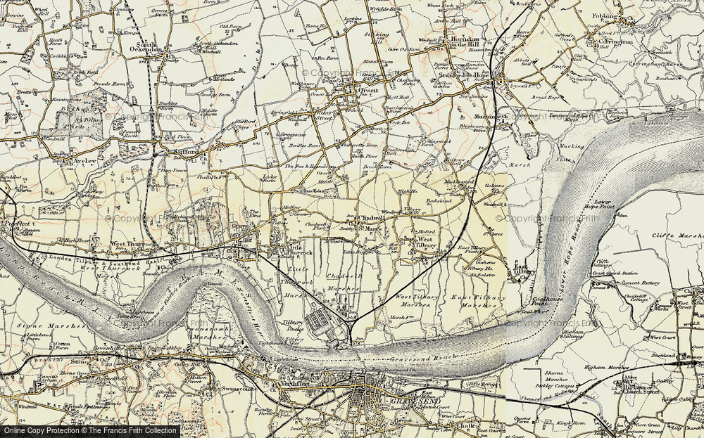 Old Map of Chadwell St Mary, 1897-1898 in 1897-1898