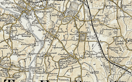 Old map of Chadwick in 1901-1902