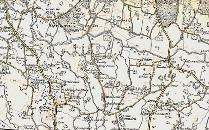 Old map of Chainhurst in 1897-1898