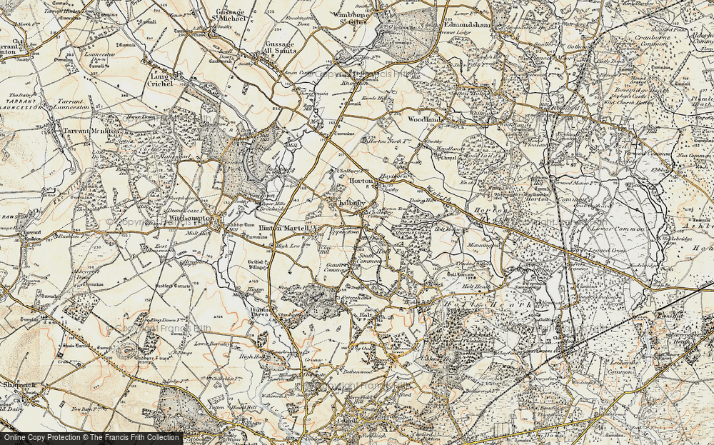 Old Map of Chalbury Common, 1897-1909 in 1897-1909