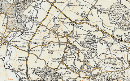 Old map of Chalbury Common in 1897-1909