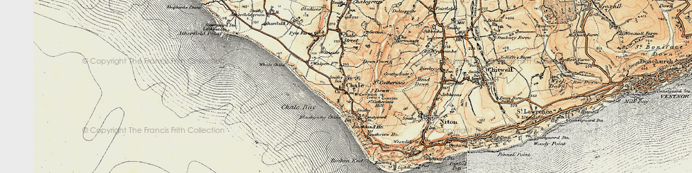 Old map of Chale in 1899-1909