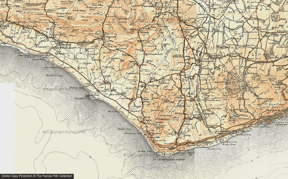 Old Map of Chale Green, 1899-1909 in 1899-1909