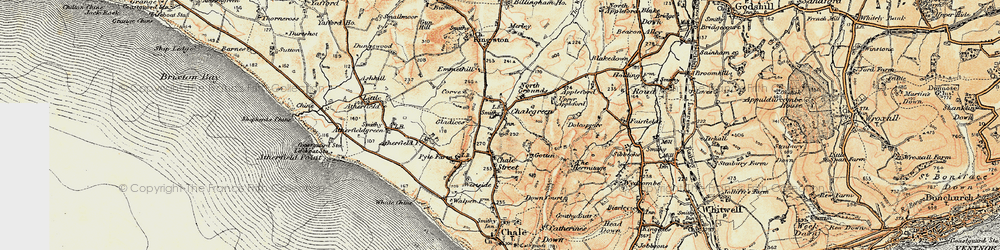 Old map of Chale Green in 1899-1909