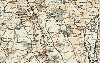 Old map of Chalfont Common in 1897-1898