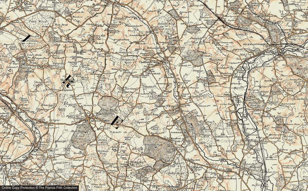 Old Map of Chalfont Grove, 1897-1898 in 1897-1898