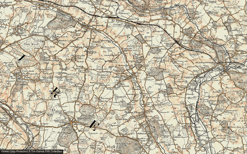 Old Map of Chalfont St Giles, 1897-1898 in 1897-1898