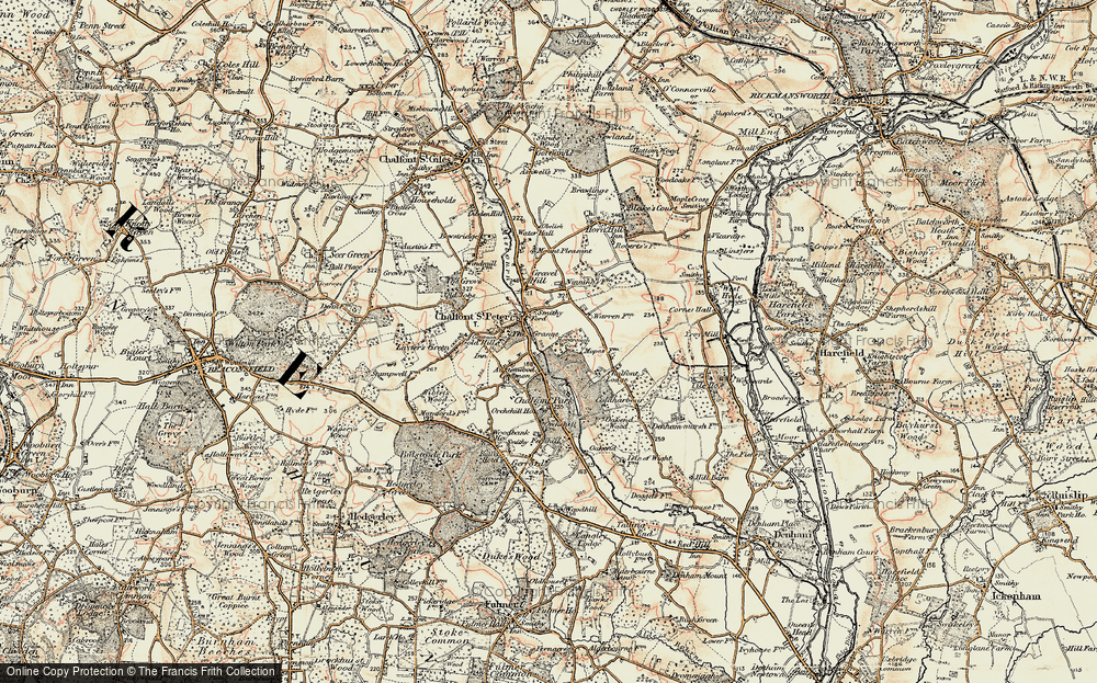 Old Map of Chalfont St Peter, 1897-1898 in 1897-1898