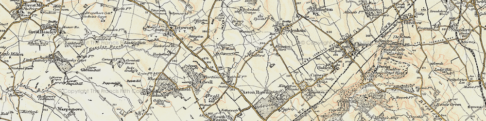Old map of Chalford in 1897-1898