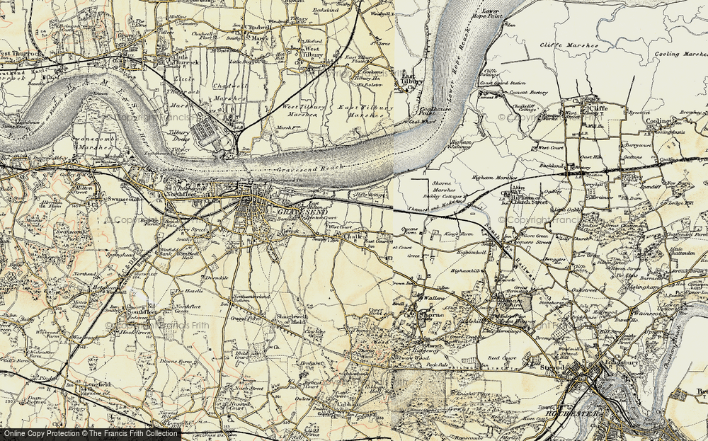 Old Map of Chalk, 1897-1898 in 1897-1898