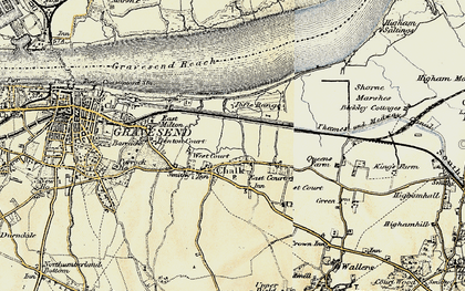 Old map of Chalk in 1897-1898
